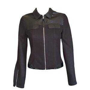 NWC Prada Leather/Mesh Lightweight Jacket Italian Size 40